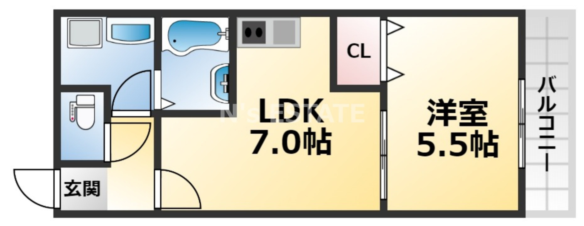 ラムール鷹取の間取り