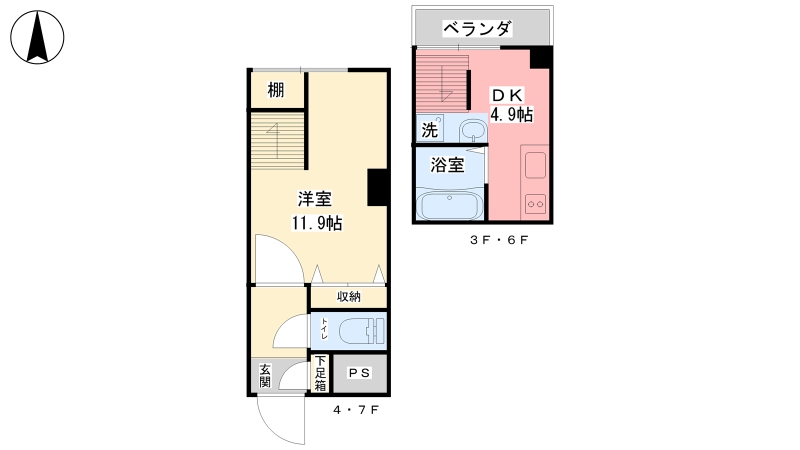 リューレント河原町の間取り