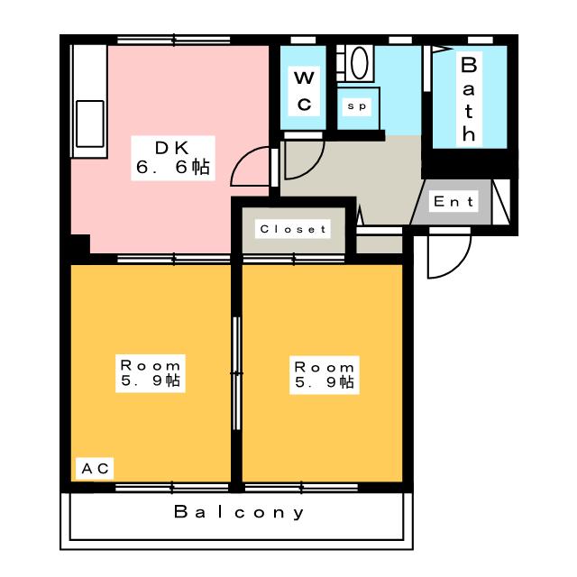 ユートピア東山　Ｂの間取り