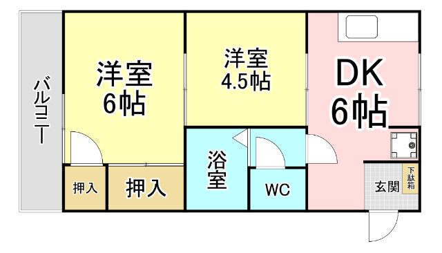 コーポニシカワの間取り