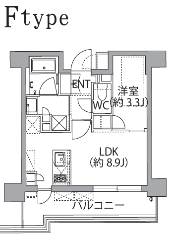 板橋区坂下のマンションの間取り