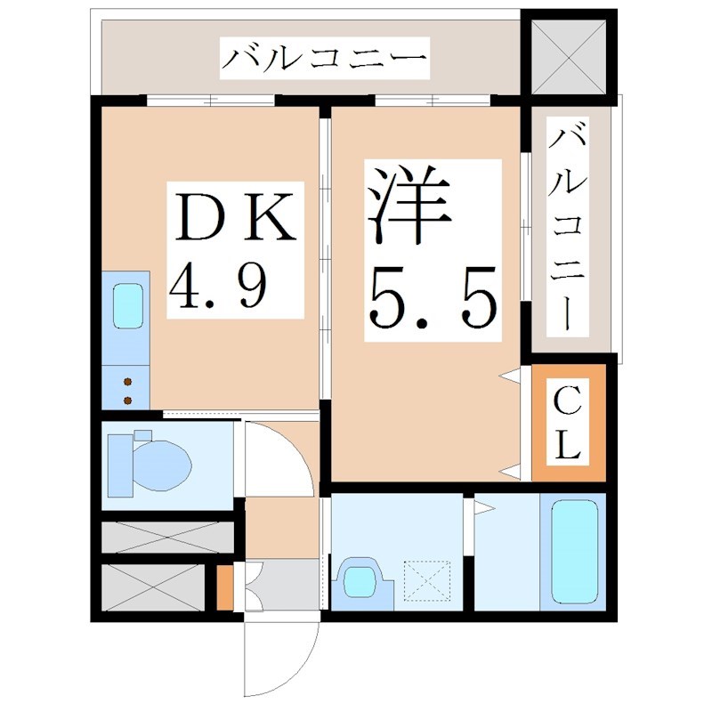 鹿児島市西千石町のマンションの間取り