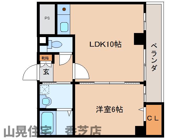 香芝市瓦口のマンションの間取り