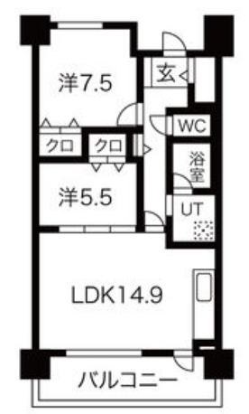 【名古屋市南区戸部町のマンションの間取り】