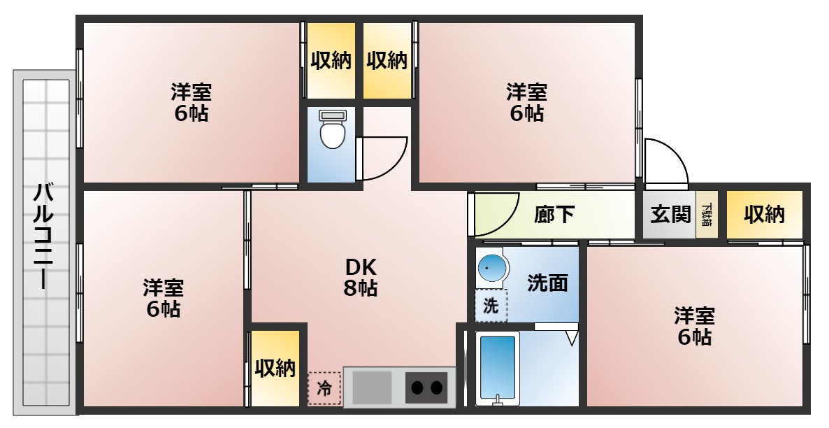 コーポバーディーIIIの間取り