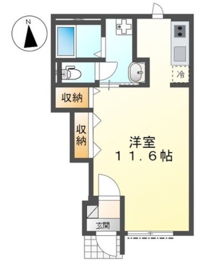 府中市分梅町のアパートの間取り