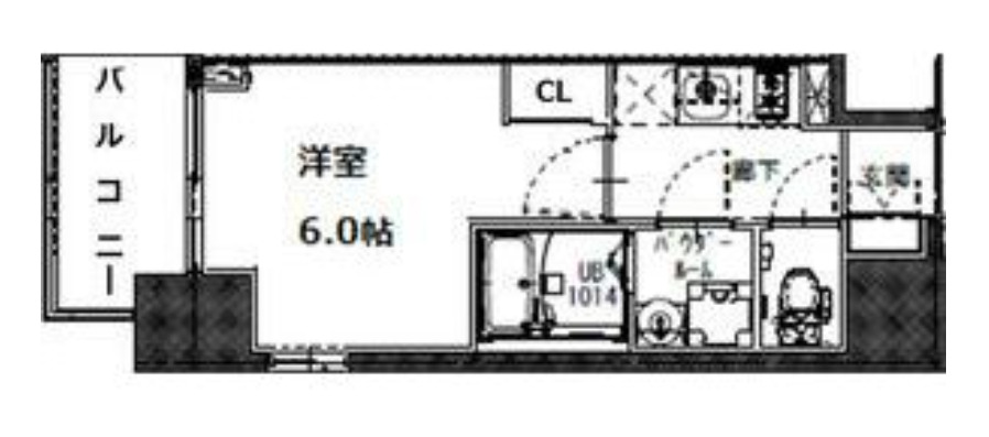 大阪市福島区海老江のマンションの間取り