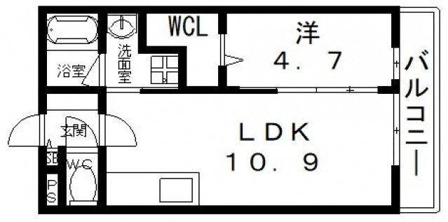 【柏原市大県のアパートの間取り】