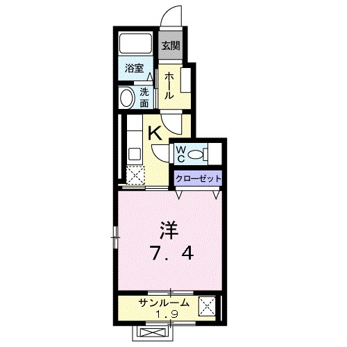 フラン　メゾン１２の間取り