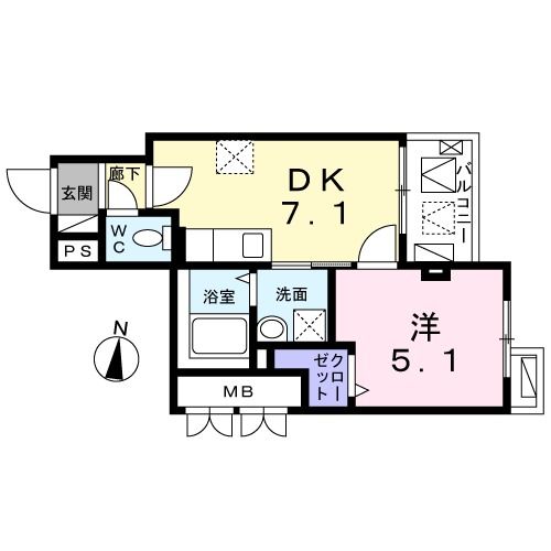 練馬区西大泉のマンションの間取り