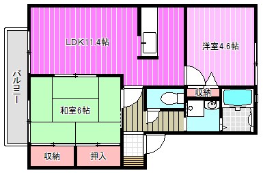 磯城郡田原本町大字千代のアパートの間取り