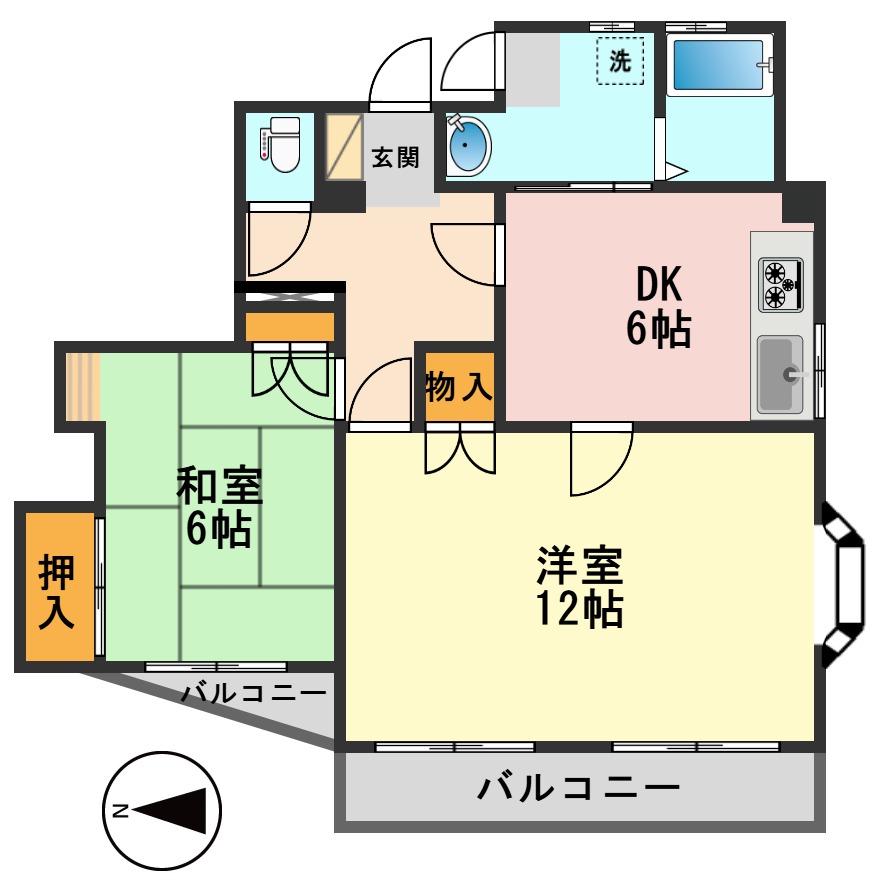 キャスティール四倉の間取り