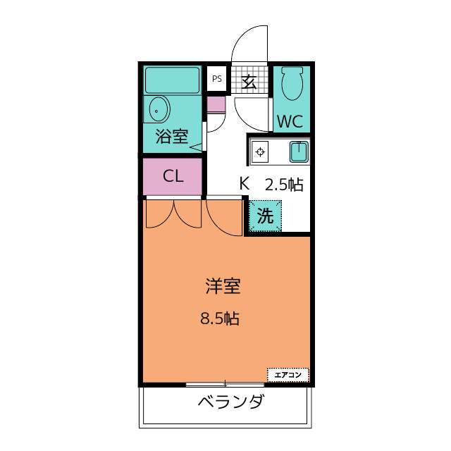 カレッジハイツ六反田の間取り