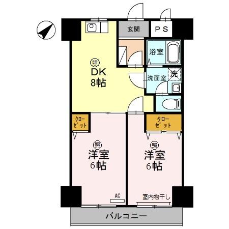 高島市今津町住吉のマンションの間取り