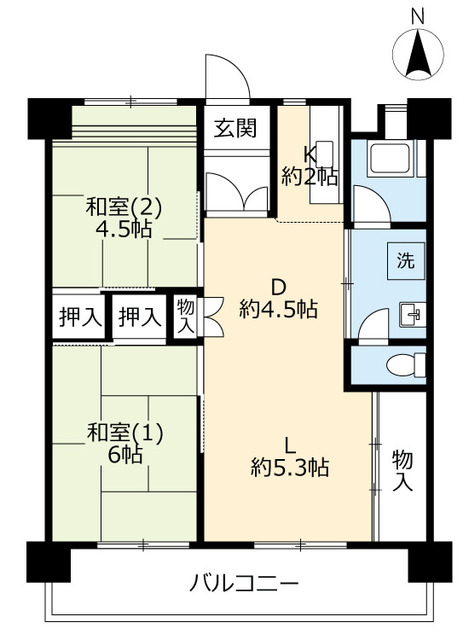 ＵＲ桃山南の間取り