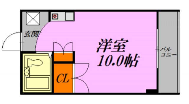 広島市中区住吉町のマンションの間取り