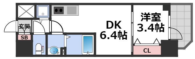エスリードレジデンス都島デュオの間取り
