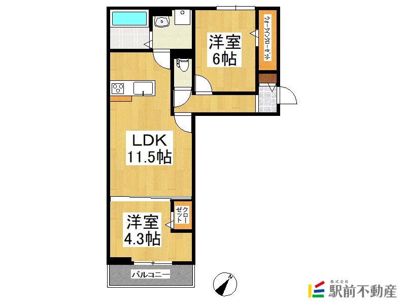 Ｄ－ｒｏｏｍ香住ヶ丘IIの間取り