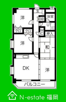 福岡市西区福重のマンションの間取り