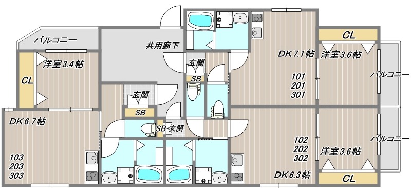 【WING明石大久保の間取り】