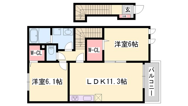 カトレーヴVIの間取り