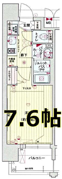 プレサンス名古屋ＳＴＡＴＩＯＮディーヴァの間取り