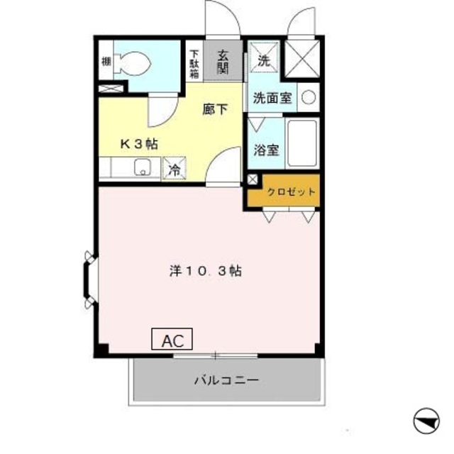 【東大阪市西上小阪のマンションの間取り】