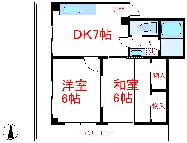 荒川区東日暮里のマンションの間取り