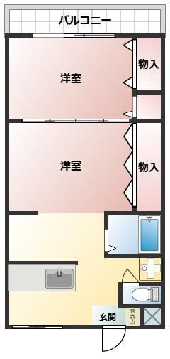 八王子市元本郷町のマンションの間取り