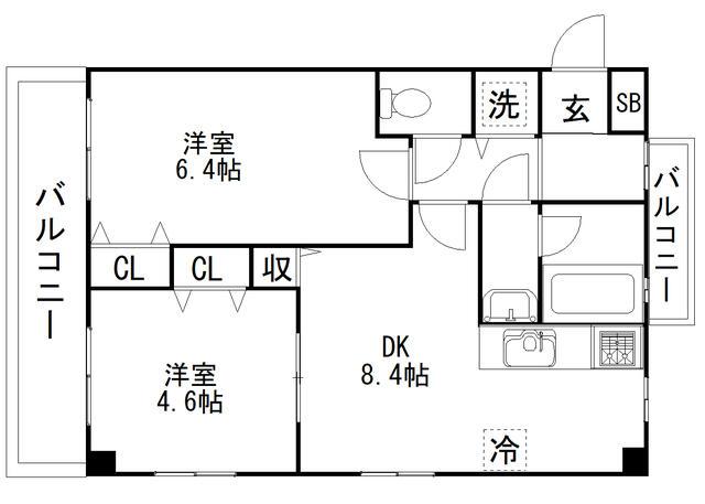 葛飾区堀切のマンションの間取り