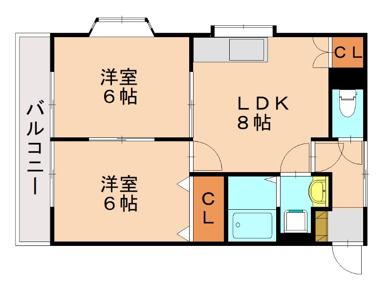 糟屋郡志免町志免中央のアパートの間取り