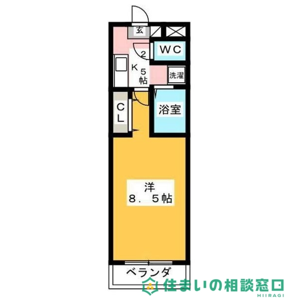 岡崎市宇頭北町のマンションの間取り