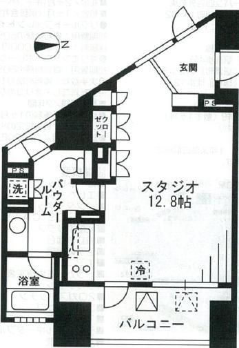 新宿区左門町のマンションの間取り