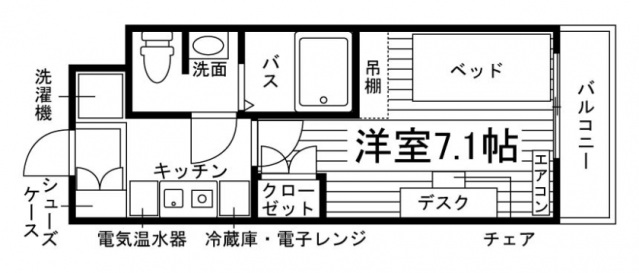 学生会館 エル・セレーノ新潟内野 [食事付き]の間取り