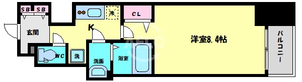 プレサンス北浜レガーロの間取り