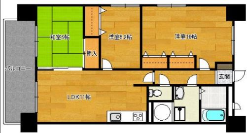 エバーライフ東平尾公園の間取り