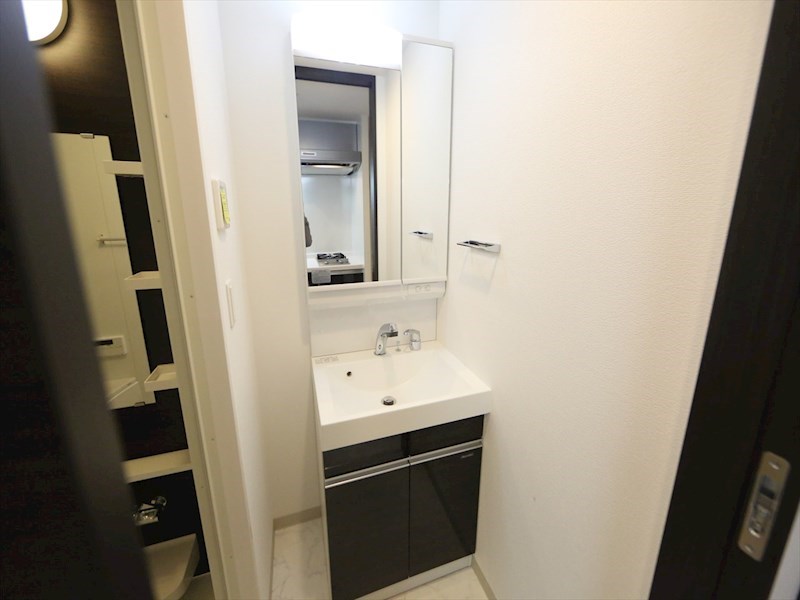 バス・シャワールーム　脱衣所　独立洗面台（シャンプードレッサー付）収納スペース有