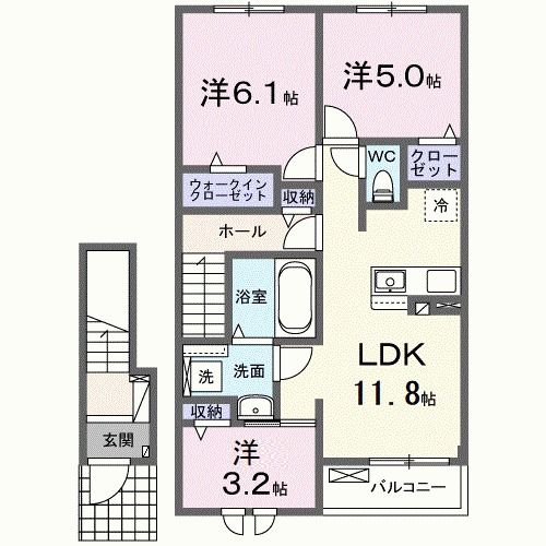 バンブー ロンの間取り写真