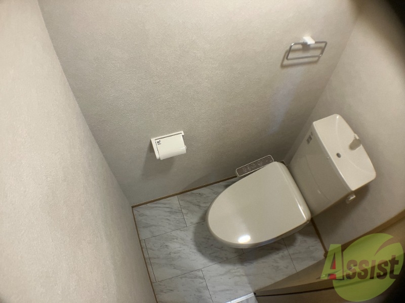 トイレ　温水洗浄便座付きのトイレは、利用しやすいですね。