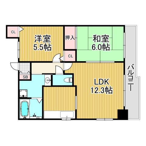クレマンス甲東園の間取り写真