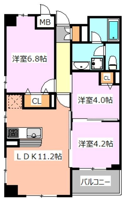 プリムヴェール西尾久メゾンAの間取り写真