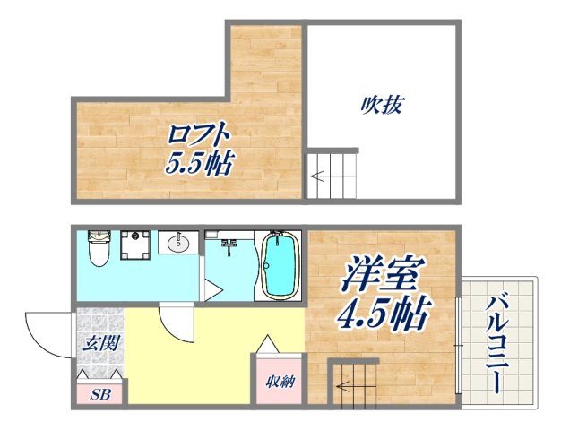 クレストコート鷹取の間取り写真