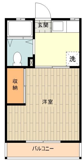 ＪＲ中央線 立川駅 徒歩12分 4階建 築43年の間取り写真