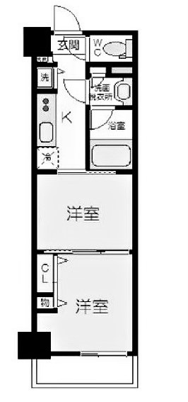 都営新宿線 大島駅 徒歩5分 8階建 築9年の間取り写真