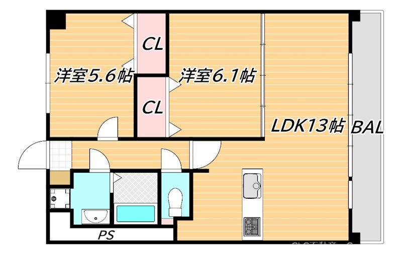 東京メトロ東西線 妙典駅 徒歩7分 3階建 築21年の間取り写真