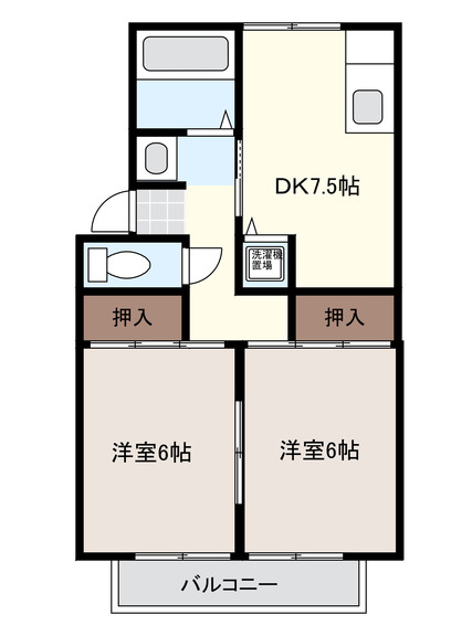 セジュール向陽台の間取り