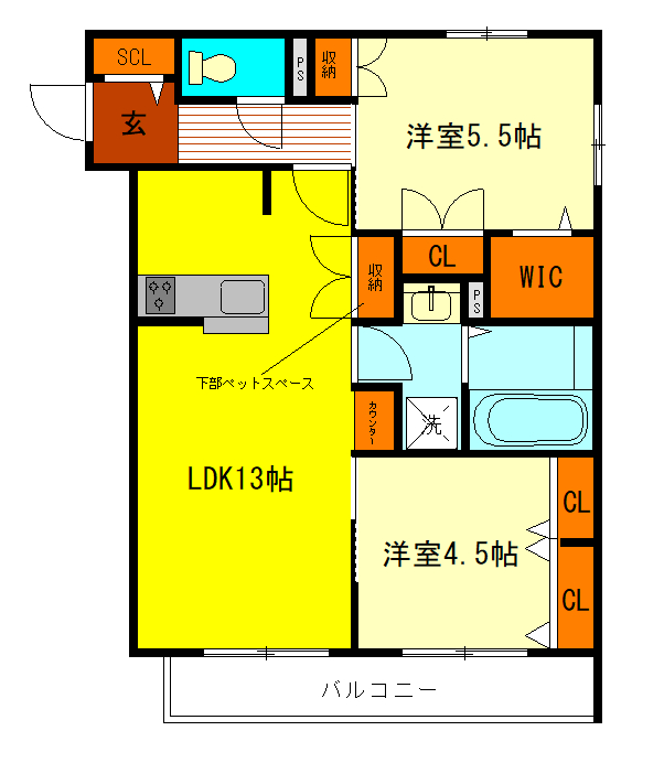 サザンヒルズの間取り