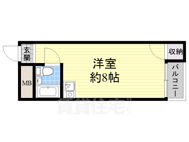 高槻市土室町のマンションの間取り