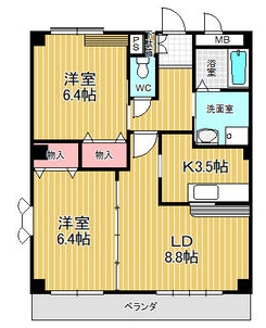 名古屋市緑区東神の倉のマンションの間取り