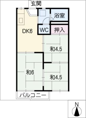 下助宮川ハイツの間取り